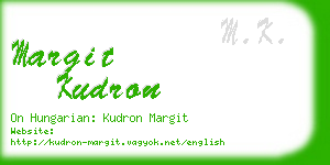 margit kudron business card